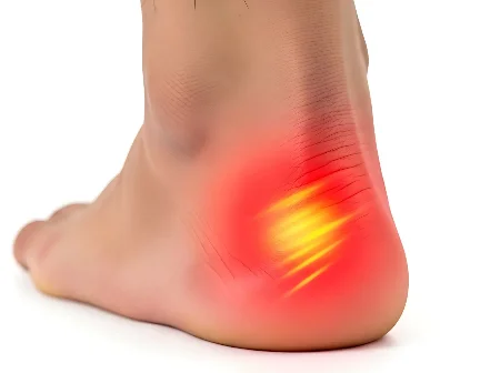 Back of the heel and Achilles tendon